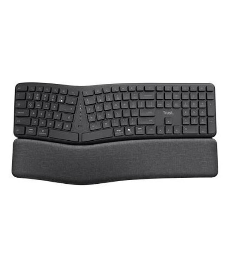 Trust teclado partido inalámbrico keyra multidispositivo, usb bluetooth negro