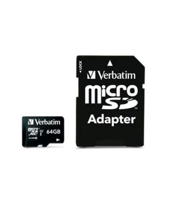 Verbatim micro sdhc 64gb clase 10 c/adaptador