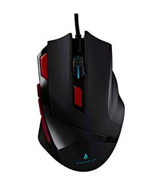 Verbatim ratón gaming surefire eagle claw cable usb 3200dpi diestros 9 botones programables iluminación rgb led negro