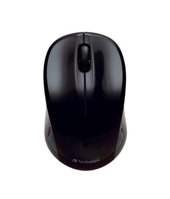 Verbatim ratón go nano inalámbrico 1600ppp compacto ambidiestro negro