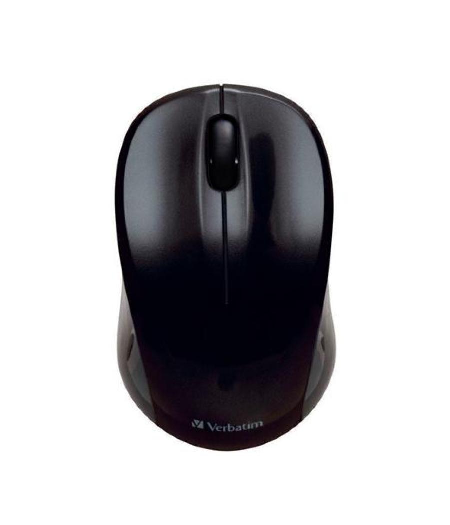 Verbatim ratón go nano inalámbrico 1600ppp compacto ambidiestro negro