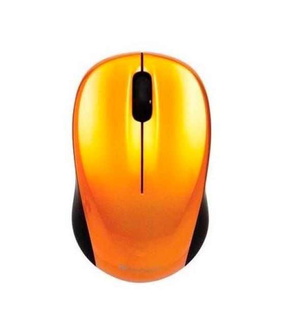 Verbatim ratón go nano inalámbrico 1600ppp compacto ambidiestro naranja