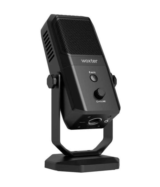 Woxter micrófono mic studio 100 pro r bidireccional para streaming jack 3,5mm