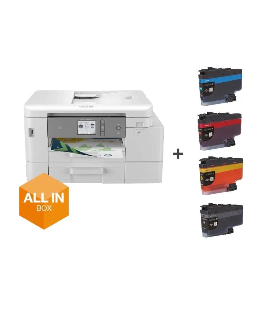 Brother equipo multifunción inkjet color, lan, wifi, wifi direct y nfc con altas prestaciones, dúplex y gran capacidad de papel