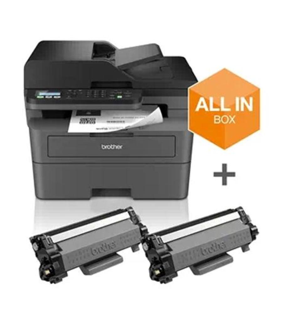 Brother equipo multifunción láser monocromo con fax, duplex, wifi - impresión y escaneo doble cara