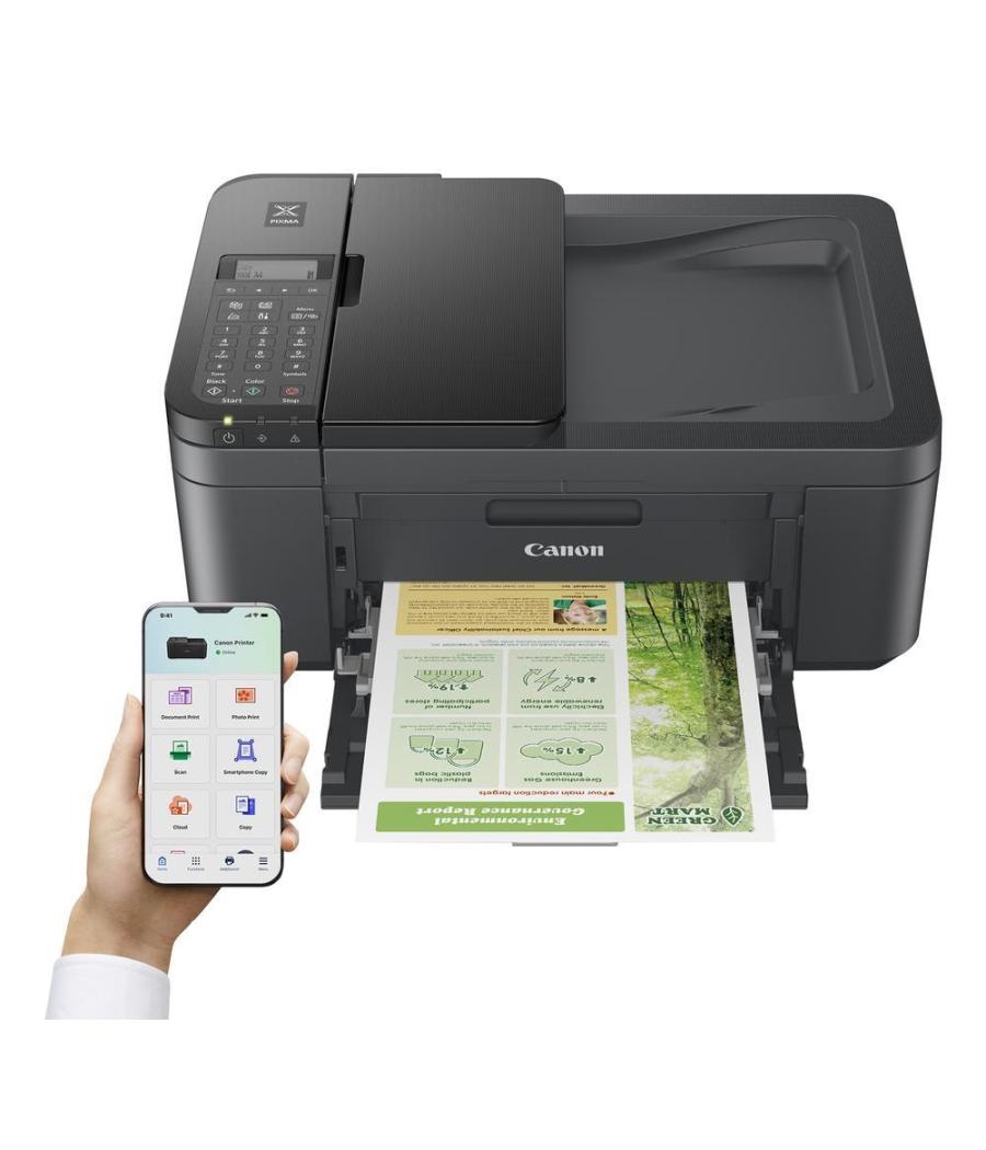 Canon equipo multifunción injket 4 en 1 color wifi fax a4 pixma tr4755i negro