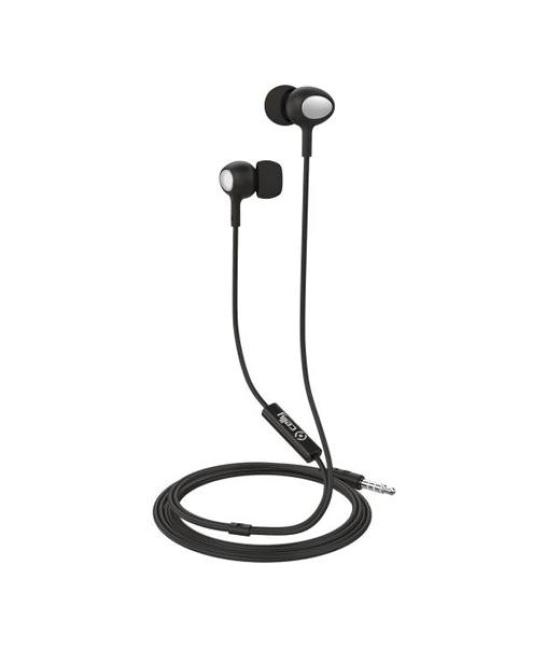 Celly auricular jack 3.5 stereo con microfono negro