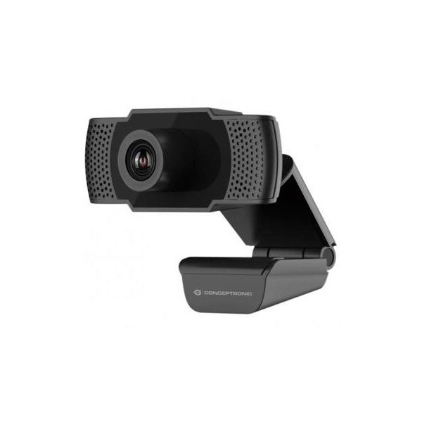 Conceptronic webcam fhd conceptronic amdis 1080p usb 3.6mm 30 fps angulo vision 90º microfono integrado negro
