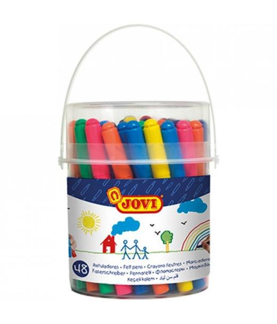 Jovi rotuladores maxi colores surtidos bote 48 ud