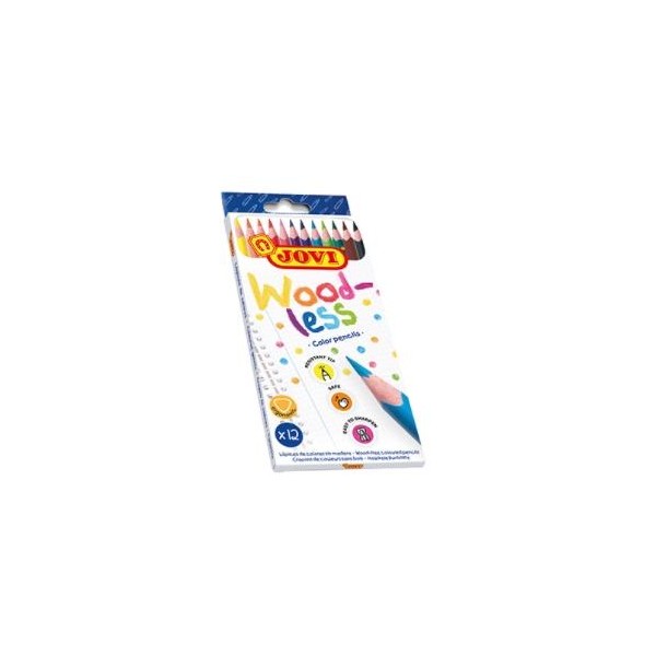 Jovi lápices de colores woodless c/surtidos estuche 12 ud