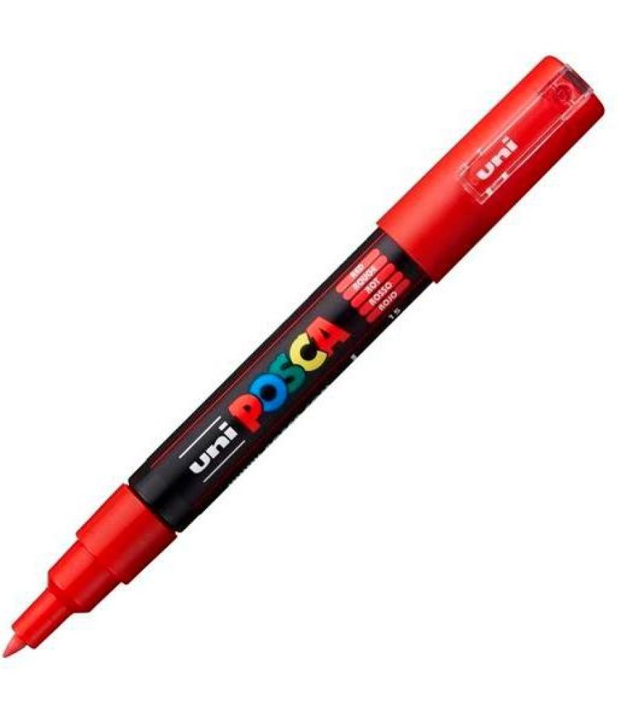 Posca marcador pc-1m no permanente punta fina 0.7-1mm rojo