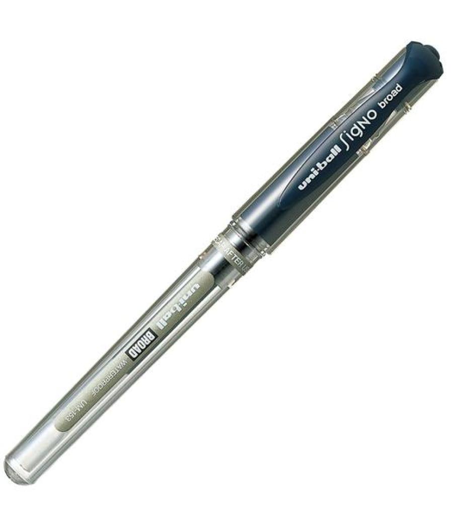Uniball rollerball signo broad um-153 1.0mm azul oscuro caja 12 ud