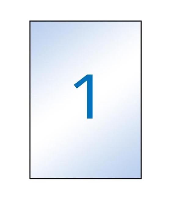 Apli etiquetas adhesivas 210x297mm inkjet c/rectos 1 x 10h transparente