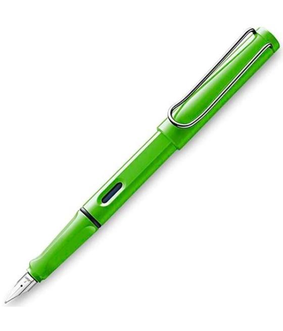 Lamy pluma estilográfica safari 013m tinta azul punta m color verde