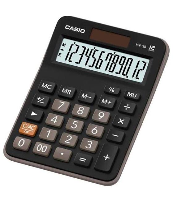 Casio calculadora de oficina sobremesa 12 dígitos negro mx-12b