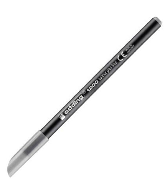 Edding rotulador 1200 punta fina gris plata