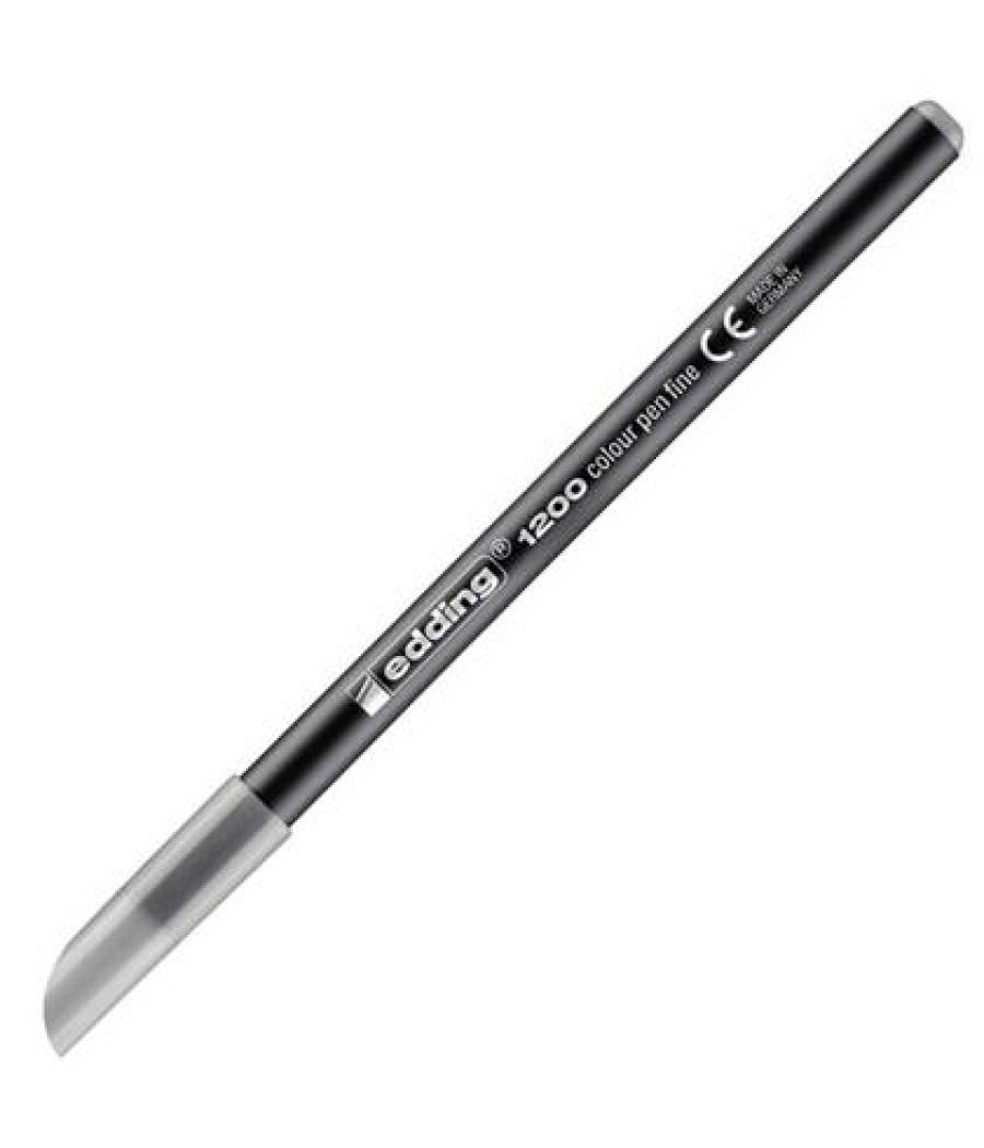 Edding rotulador 1200 punta fina gris plata
