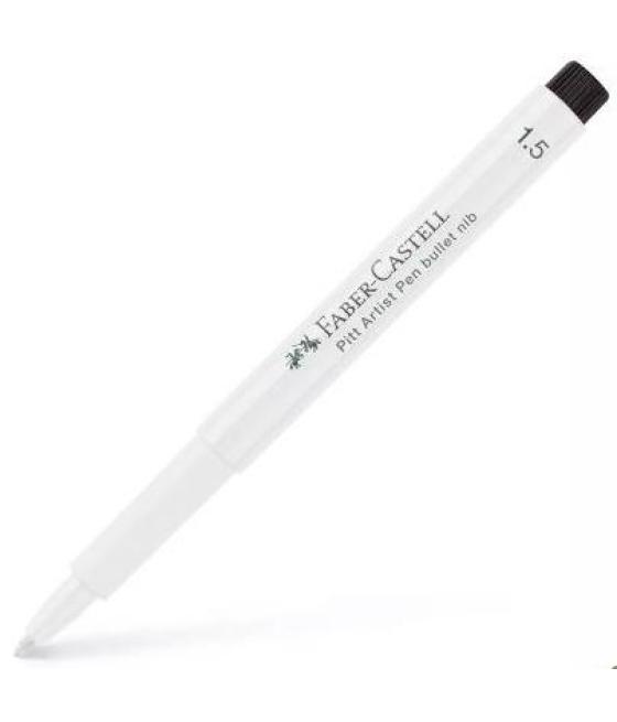 Faber castell rotulador permanente pitt artist pen punta redonda 1,5mm blanco