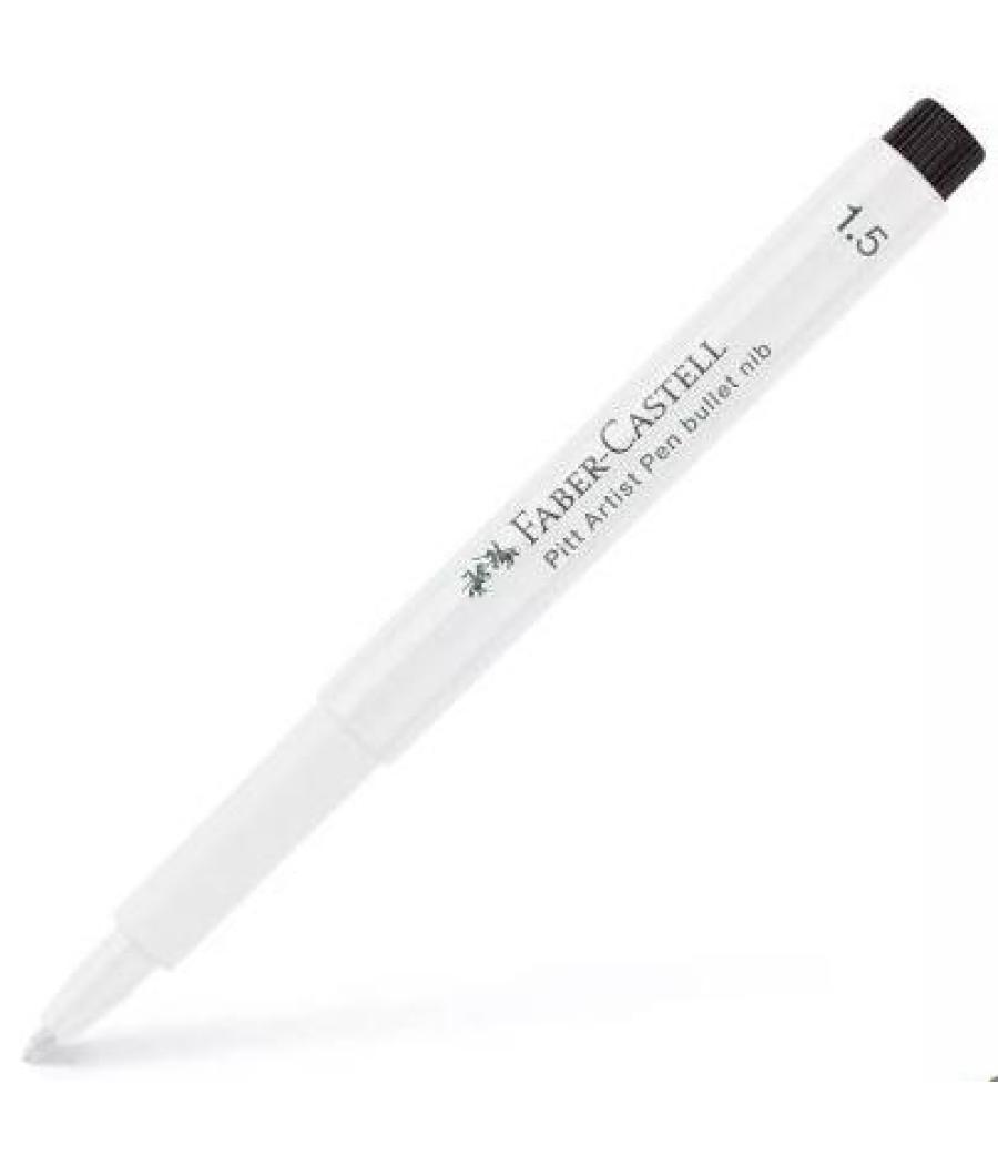Faber castell rotulador permanente pitt artist pen punta redonda 1,5mm blanco