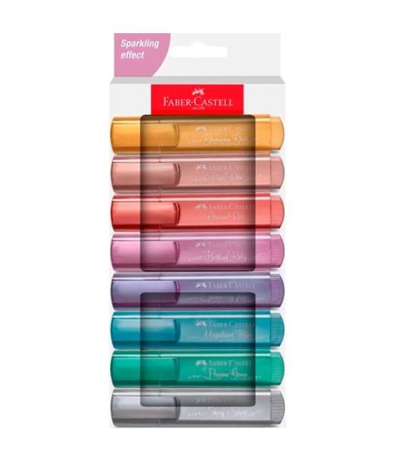 Faber castell marcador textliner 46 metallic surtidos pack 8 ud