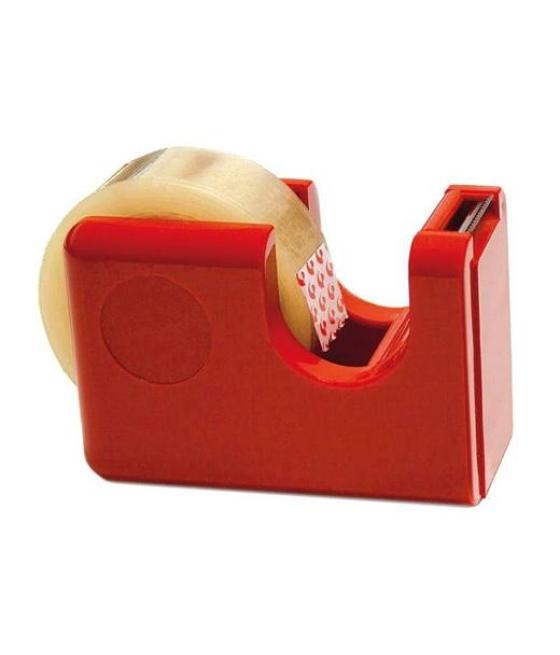 Fixo cinta adhesiva junior rollo 19mm x 33m + portarrollos dispensador caramelo