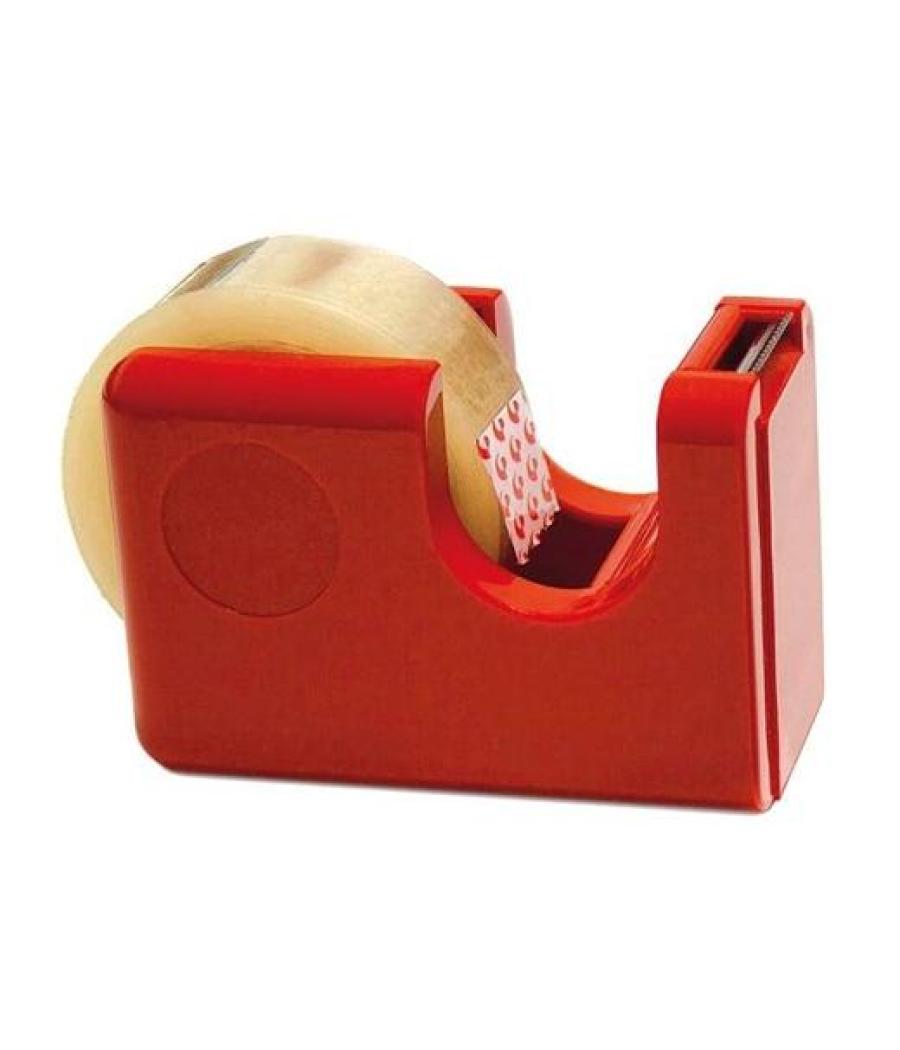 Fixo cinta adhesiva junior rollo 19mm x 33m + portarrollos dispensador caramelo