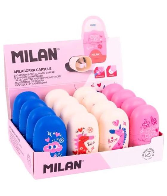 Milan afilaborras capsule serie especial flowicorn colores surtidos caja expositora 16 ud