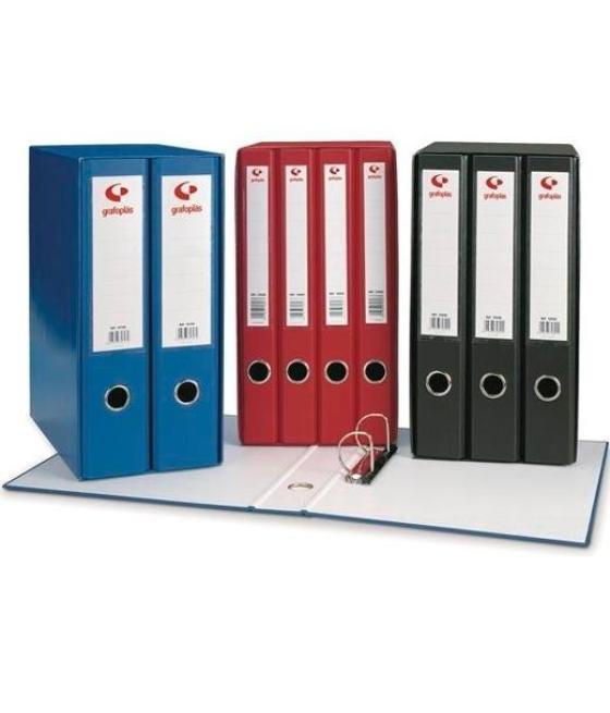 Grafoplás módulo 4 carpetas pokf 2mm anillas mixtas 2x25mm grafcolor folio c/tarjetero azul
