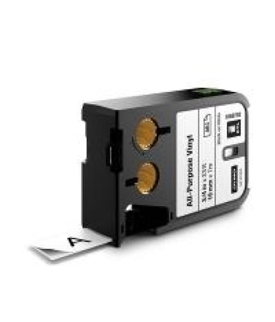 Dymo cinta xtl 1868810 vinilo texto negro sobre blanco 12mmx2,7m