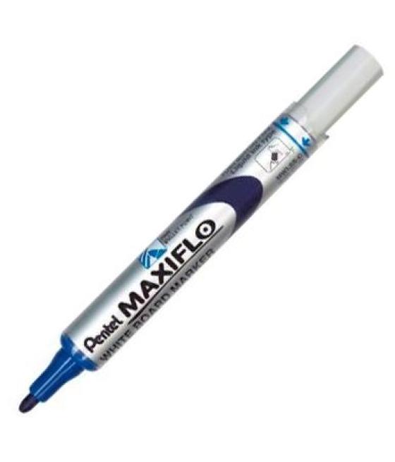 Pentel marcador pizarra blanca maxiflo mwl-5s azul caja 12 ud