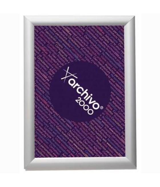 Archivo 2000 expositor mural snap frame con marco montable din a4 vertical / horizontal 10x240x330 mm plata