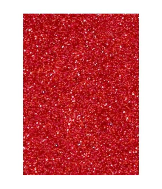 Fama goma eva 50x70cm grosor 2mm glitter rojo