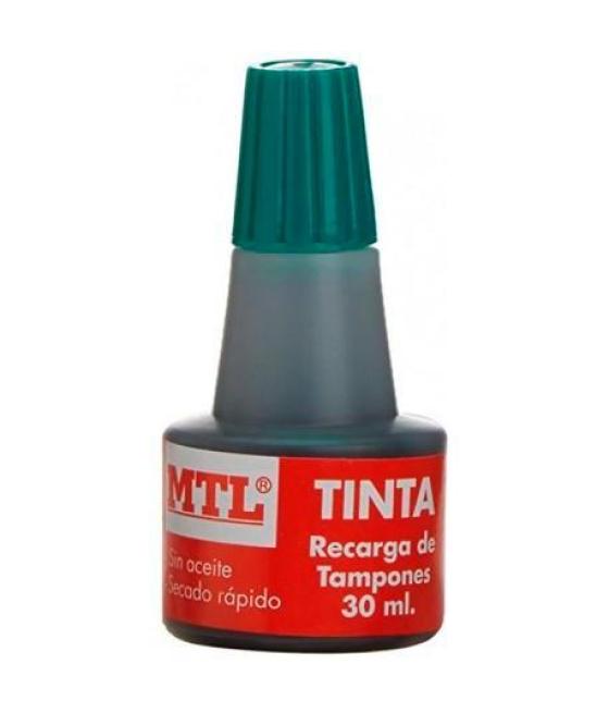 Mtl tinta de sellar para recarga de tampones 30ml verde