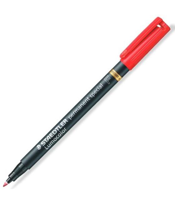 Staedtler rotulador especial permanente lumocolor f rojo