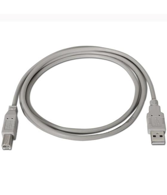 Aisens cable usb 2.0 impresora tipo a/m - b/m beige 1,0m