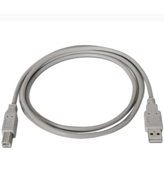 Aisens cable usb 2.0 impresora tipo a/m - b/m beige 1,8m