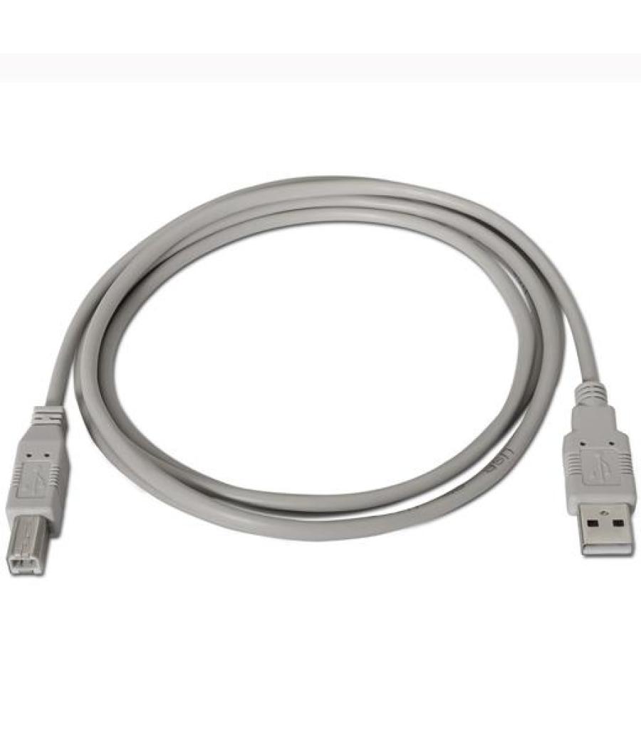 Aisens cable usb 2.0 impresora tipo a/m - b/m beige 3,0m