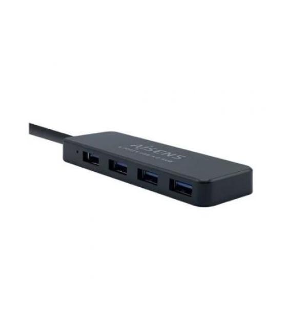 Aisens hub usb 3.0, tipo a/m - 4xtipo a/h negro 30cm