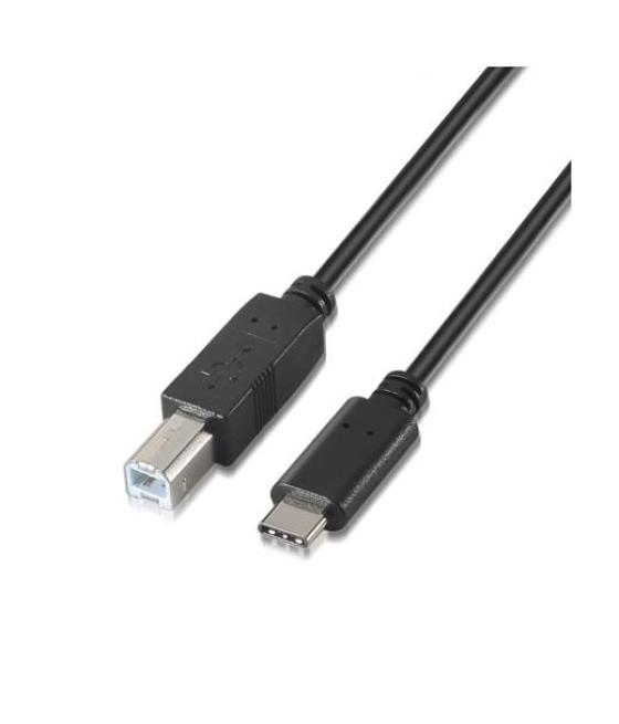 Aisens cable usb 2.0 impresora 3a tipo usb-c/m - b/m negro 2,0m