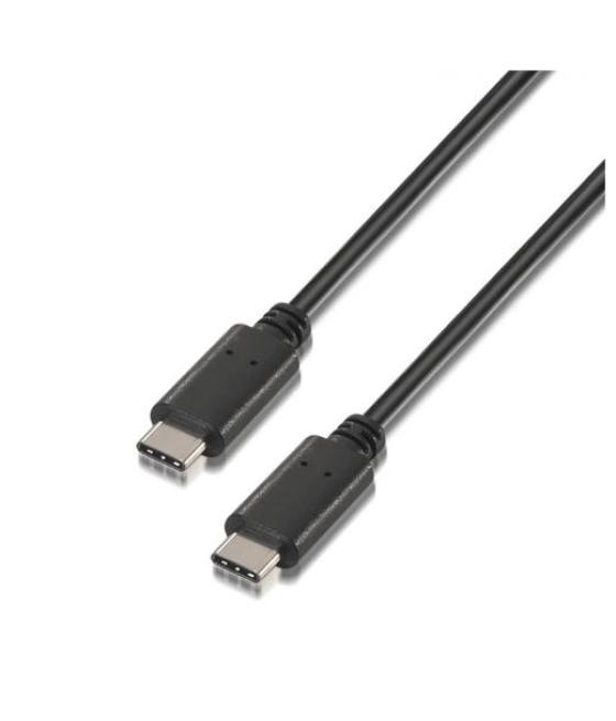 Aisens cable usb 2.0 3a tipo usb-c/m - c/m 0,5m negro