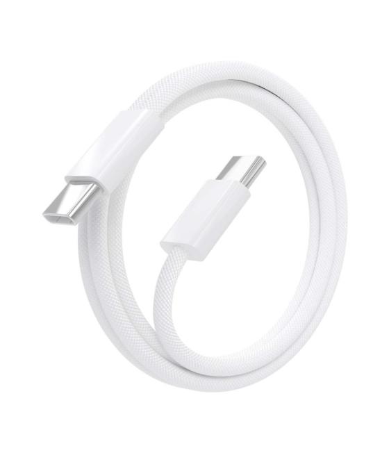 Aisens cable usb 2.0 3a 60w tipo usb-c/m - usb-c/m blanco 1,0m