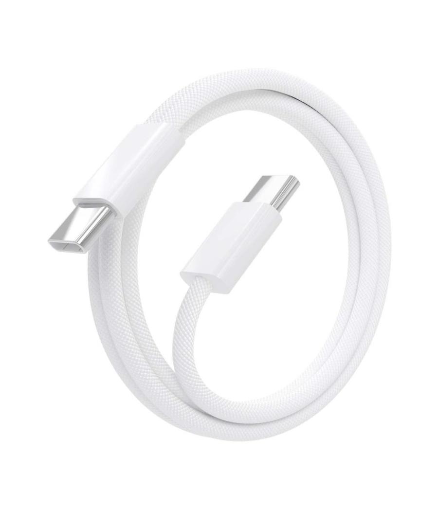 Aisens cable usb 2.0 3a 60w tipo usb-c/m - usb-c/m blanco 1,0m