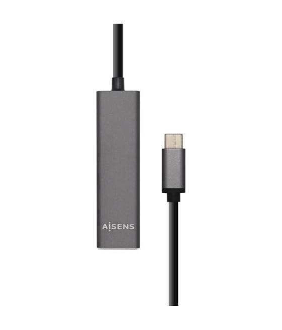 Aisens hub usb 3.1 usb-c usb-c/m - 4xtipo a/h gris 15cm