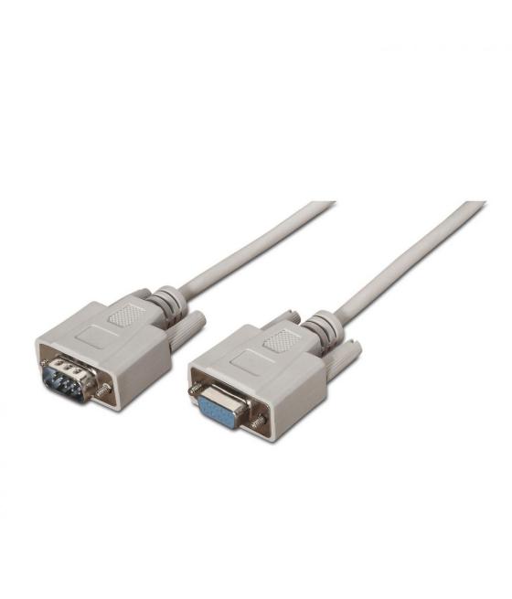 Aisens cable serie rs232 db9/m-db9/h beige 1,8m