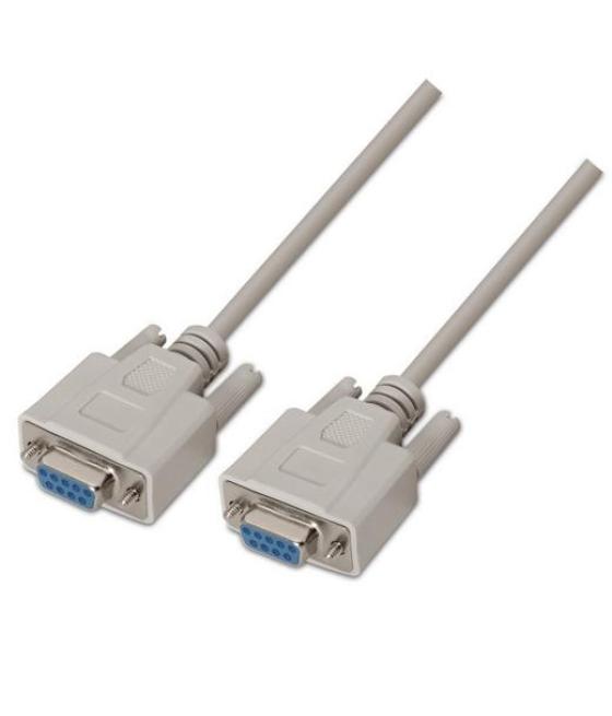 Aisens cable serie rs232 db9/h-db9/h beige 1,8m