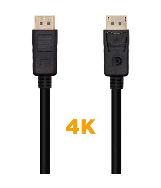 Aisens cable displayport v1.2 4k@60hz dp/m - dp/m negro 2,0m