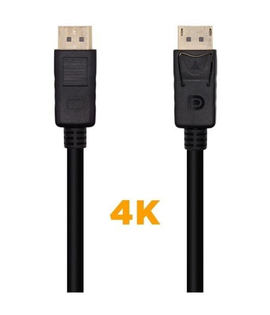 Aisens cable displayport v1.2 4k@60hz dp/m - dp/m negro 5,0m