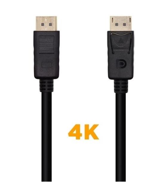 Aisens cable displayport v1.2 4k@60hz dp/m - dp/m negro 0,5m