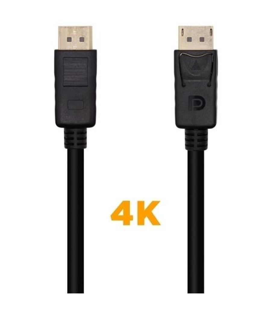 Aisens cable displayport v1.2 4k@60hz dp/m - dp/m negro 0,5m
