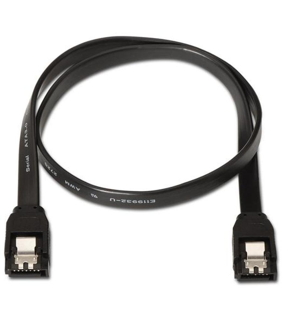 Aisens cable sata iii datos 6g con anclajes negro 0,5m